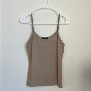 Women's Beige Spaghetti Strap Top